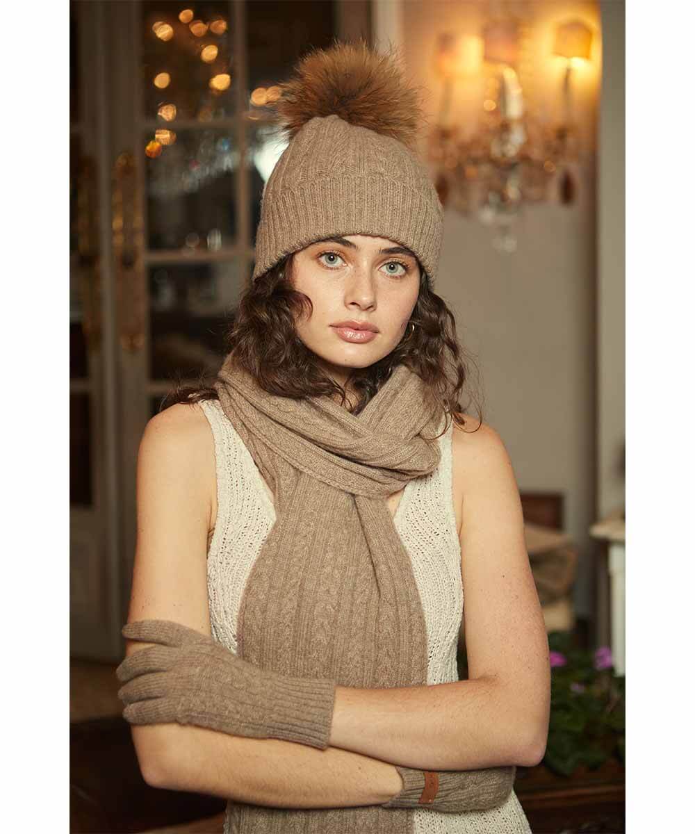 Cashmere UGG Cable Scarf