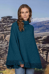 Women's Merino Possum Fringed Poncho