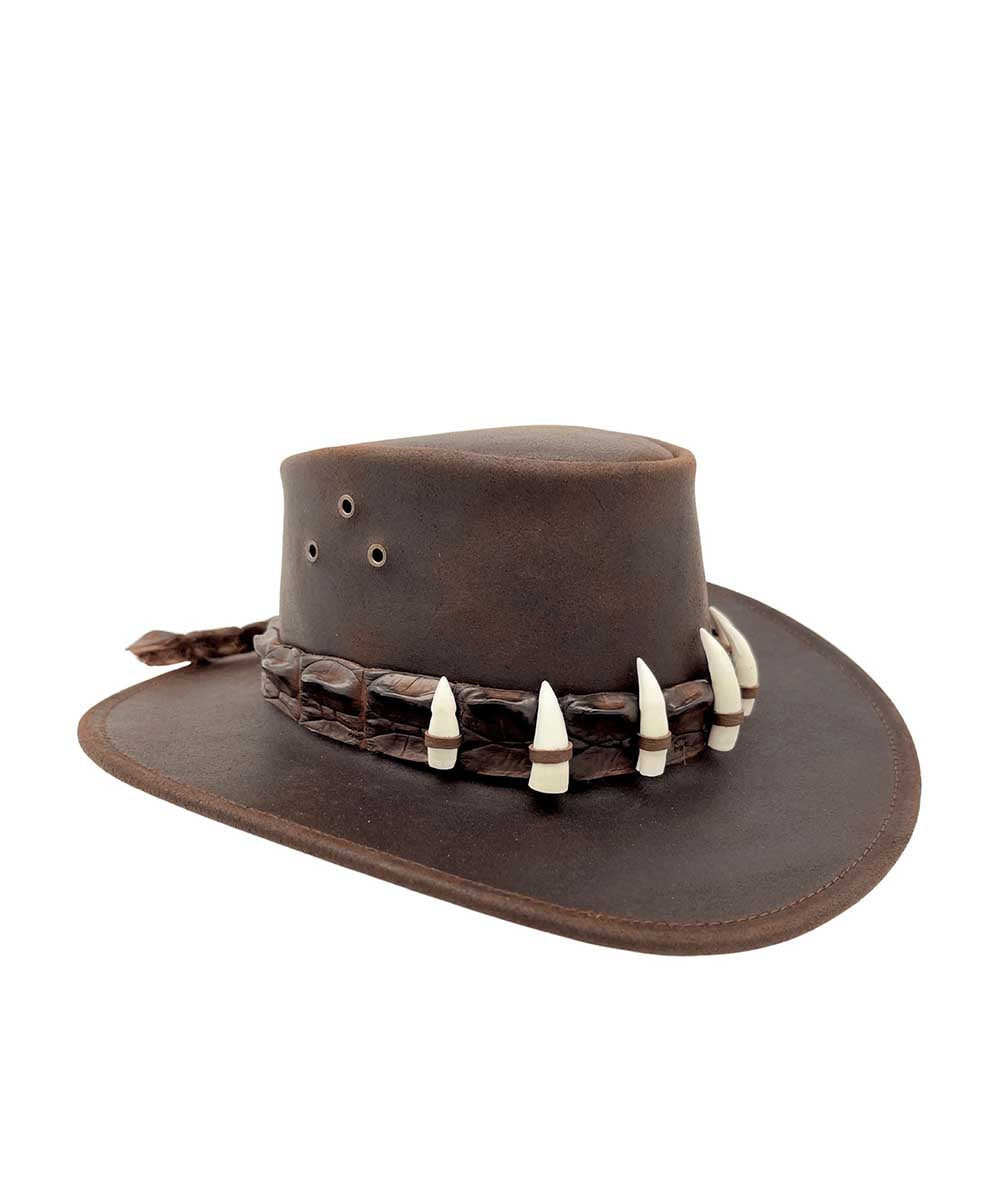 Jacaru Wallaroo Oil Croc Tooth Hat